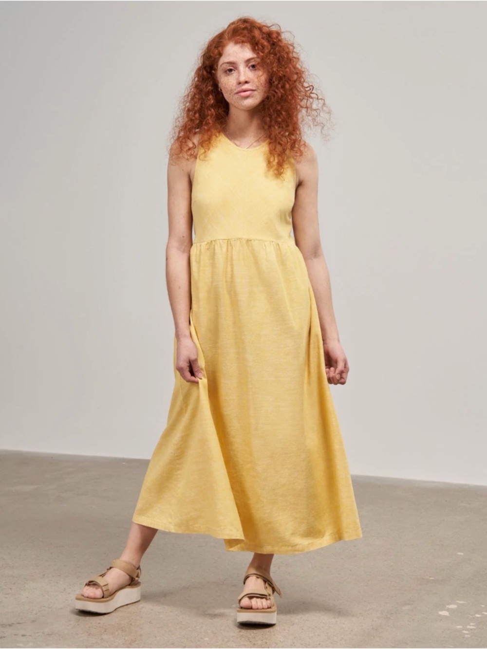 United By Blue SoftHemp™ Chambray Midi Dress